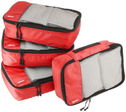 colorful packing cubes set