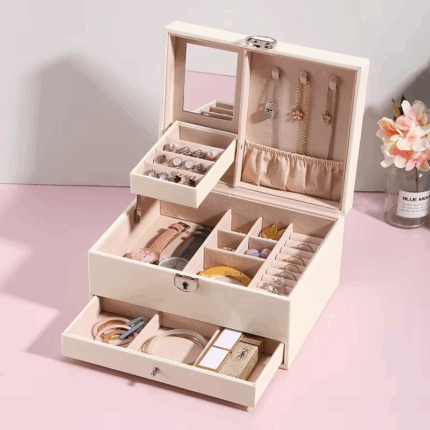 luxury PU leather jewelry box