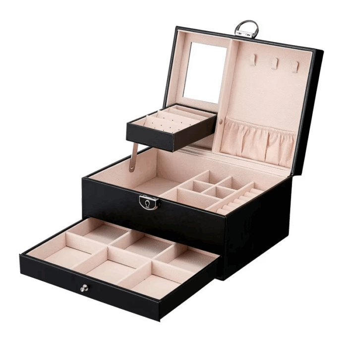 luxury PU leather jewelry box