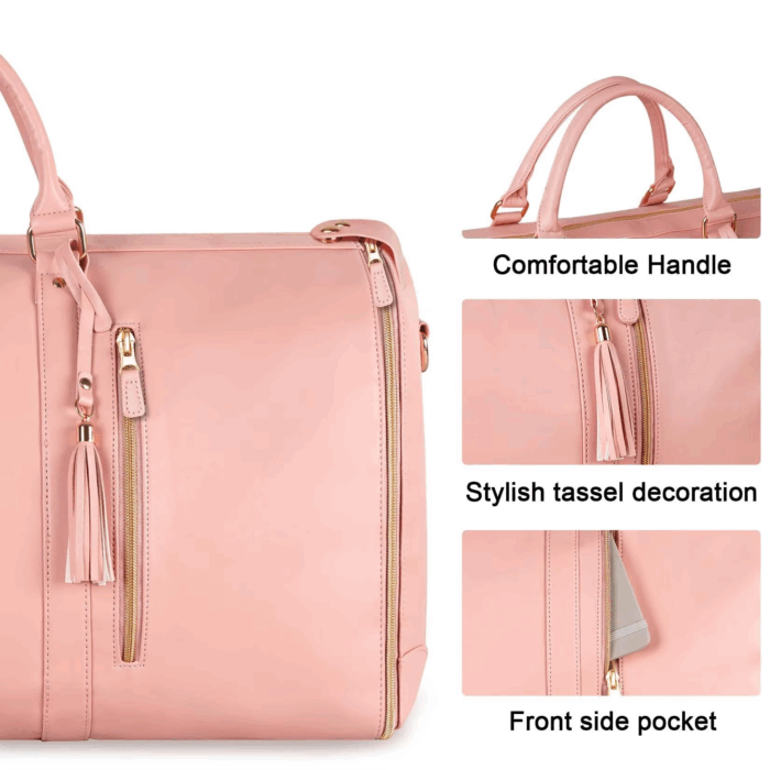 personalized leather travel bag