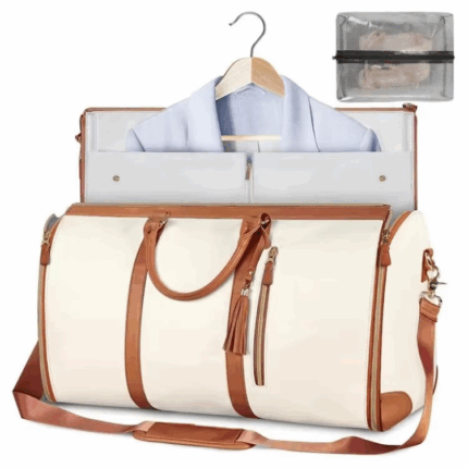 personalized leather travel bag