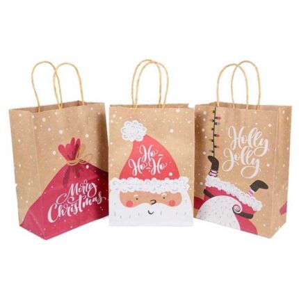 where to by kraft paper Christmas gift bags from china supplier