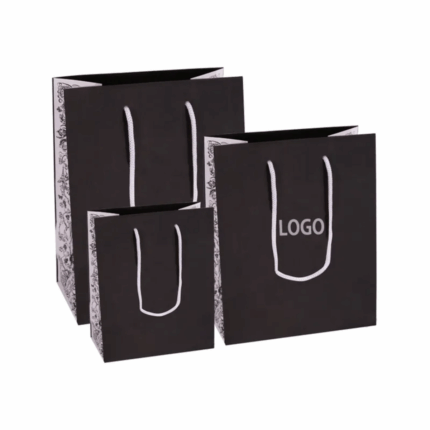 Custom Printed Black Jewellery Paper Bag