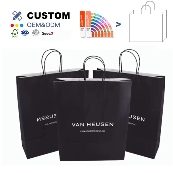where to by custom black kraft paper bags from china supplier