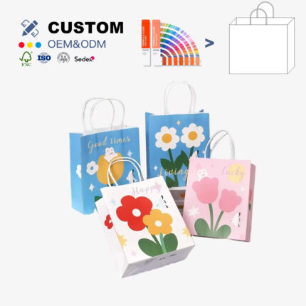 where to by custom flower paper gift bags from china supplier