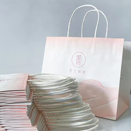 where to by custom pink paper bags from china supplier