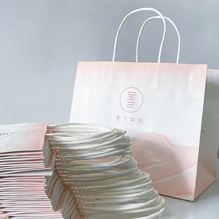 where to by custom pink paper bags from china supplier