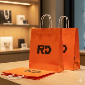high quality kraft custom paper bag with logo for shopping 2