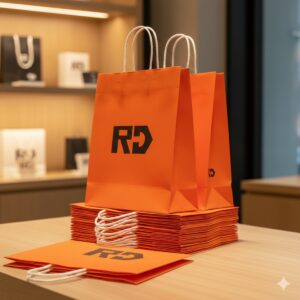 high quality kraft custom paper bag with logo for shopping 3