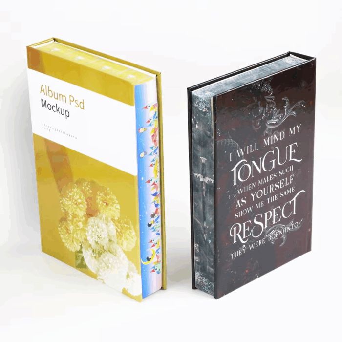 custom book with sprayed edges