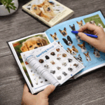 puppy sticker custom printed book