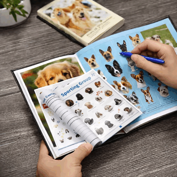puppy sticker custom printed book