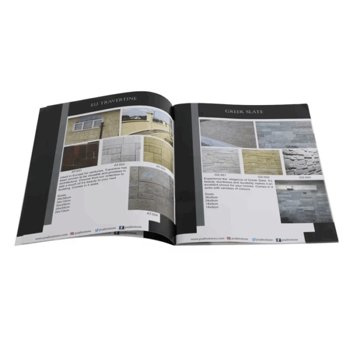 tile product price list printing