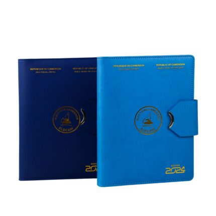 Customized A5 Size Magnetic-clasp Loose-leaf Leather Notebook Journal Printing with Gold Foil Stamping