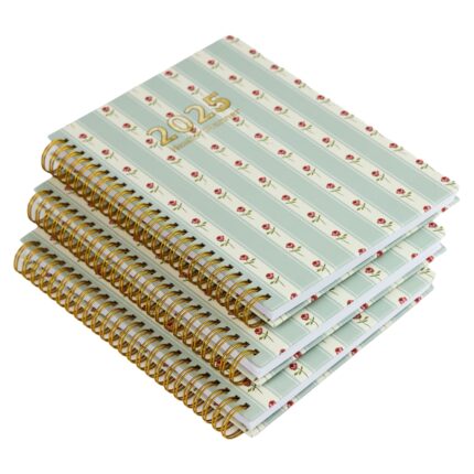 "Custom Gold Foil Hardcover Cardboard Spiral Bound Journal Notebook Agenda Book-Premium Printing"