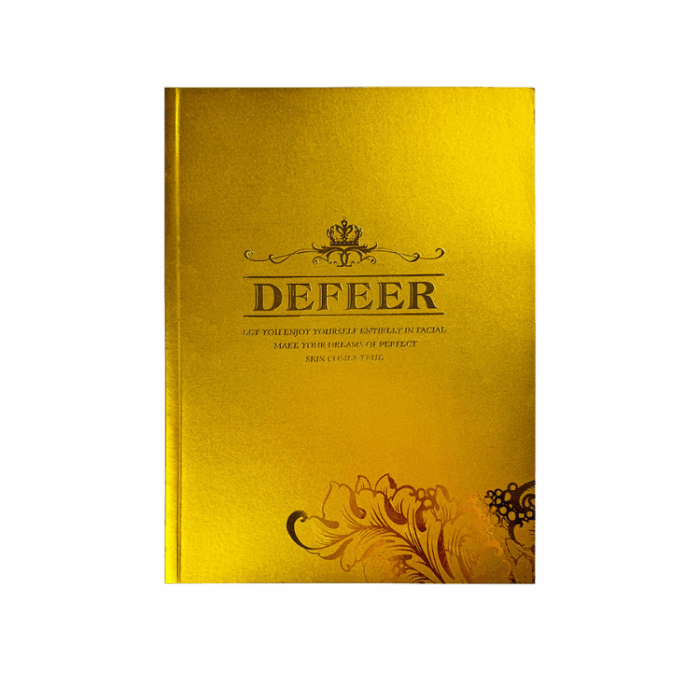 Custom A4 Size Paperback Book Album With Gold Matte Texture Cover Special Mirror Reflective for Business Use