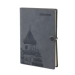Stitched Edges Notebooks Journal Leather Soft Cover B5 Magnetic-closure Notebook Printing Sewn Binding with Ribbon