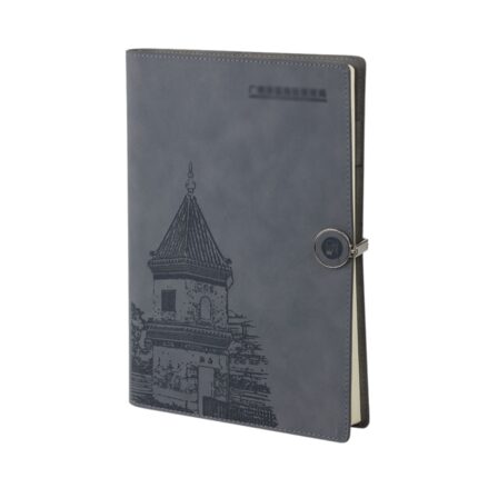 Stitched Edges Notebooks Journal Leather Soft Cover B5 Magnetic-closure Notebook Printing Sewn Binding with Ribbon