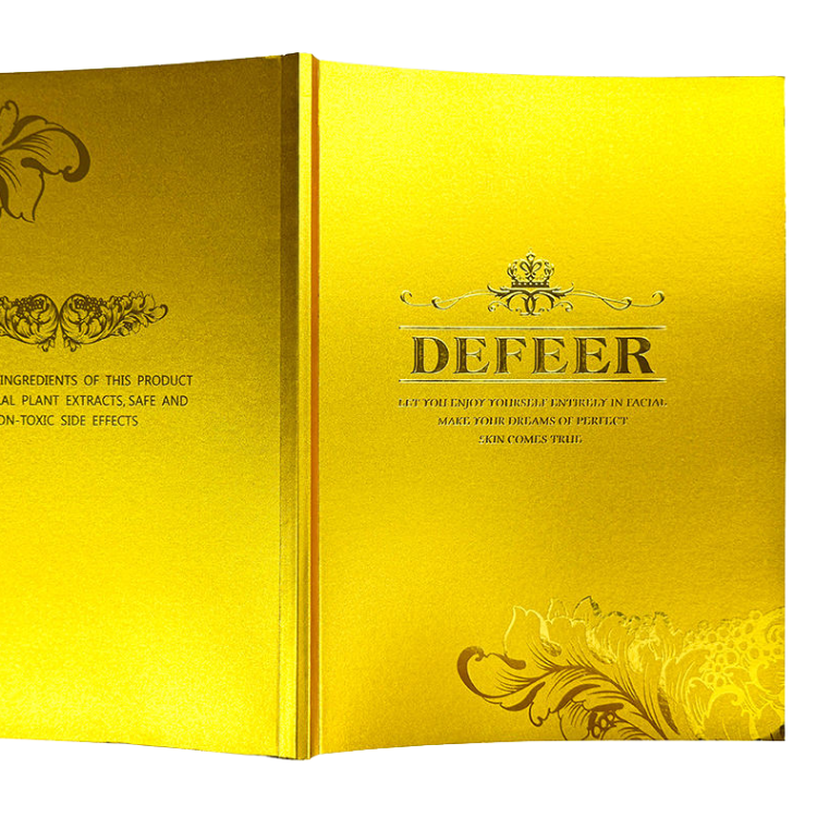 Custom A4 Size Paperback Book Album With Gold Matte Texture Cover Special Mirror Reflective for Business Use Custom A4 Size Paperback Book Album With Gold Matte Texture Cover Special Mirror Reflective for Business Use