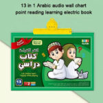 Arabic Languages Point Reading Learning E-book Early Education 13pages Wall Poster Electronic Sound Book