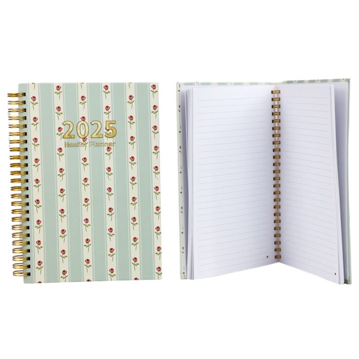 "Custom Gold Foil Hardcover Cardboard Spiral Bound Journal Notebook Agenda Book-Premium Printing"