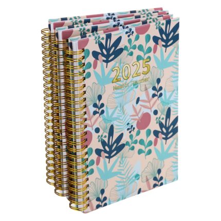 2025 Custom A3/A4/A5 Hard Cover Workbook Wire Spiral Bound Exercise Books Planner Journal Diary Notebook Printing
