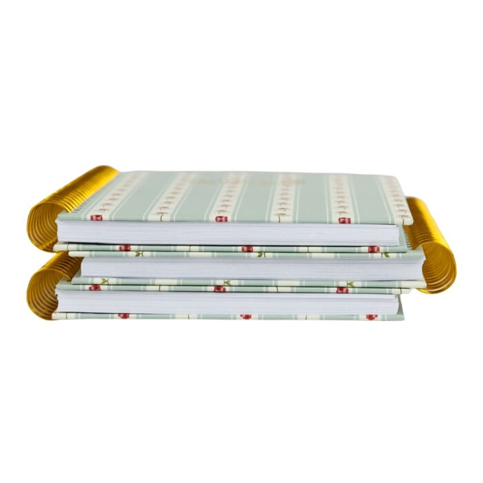 "Custom Gold Foil Hardcover Cardboard Spiral Bound Journal Notebook Agenda Book-Premium Printing"