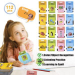 Educational Talking Flash Cards Sight Words Games English Learning Machine Electronic Book Interactive Activity Gift for Kids