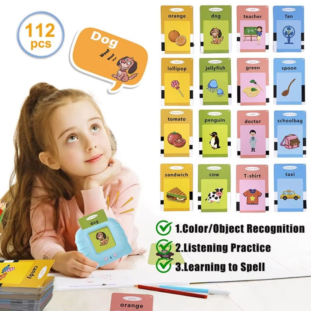 Educational Talking Flash Cards Sight Words Games English Learning Machine Electronic Book Interactive Activity Gift for Kids Educational Talking Flash Cards Sight Words Games English Learning Machine Electronic Book Interactive Activity Gift for Kids