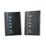 Wholesale Customizable Silver Spiral Coil Hard Cover Notebook Bulk Business Office Journals Cardboard Paper Printed Notebook