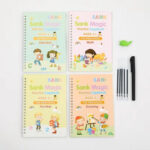 Magic Practice Copybook 4 Pcs English Handwriting Notebook for Kids Calligraphic Printing Book Child Calligraphy Training