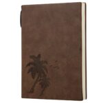 Factory Printing Soft Cover Pu Leather A5 Size Embossed Cover Journal Notebook Printing with Pen Ivory-colored Coated Paper Page