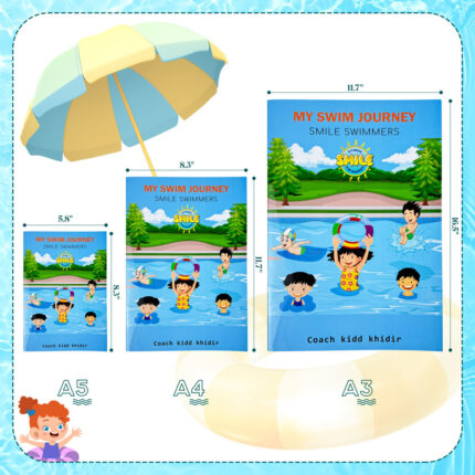 Children's Soft Cover Saddle Bound Book Color Printed Swim Plan for Writing Made From Art Paper for Swimming Clubs