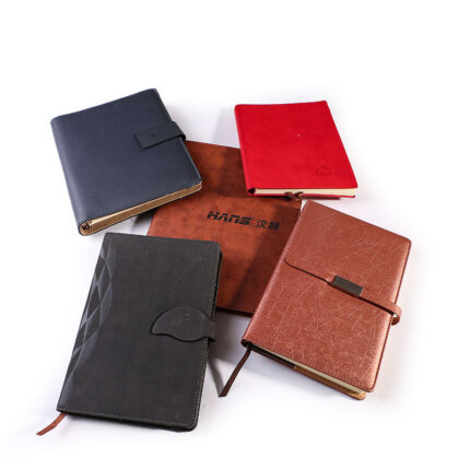 Custom Printed All Kinds of Leather Cover Notebooks Offset Printing Fancy Paper Register Notebook Workbook Printing