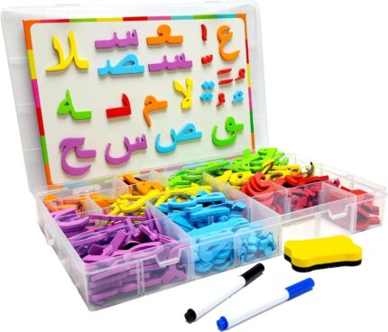 Colorful EVA Arabic Magnetic Letters Numbers Arabic Learning Toy for Kids Baby Educational Spelling Magnet Alphabet Set