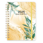 2025 Customized Printing Logo Spiral Organizer Hardcover Journal Diary Notebook Planner Notebook Journal Hardcover Wire Spiral