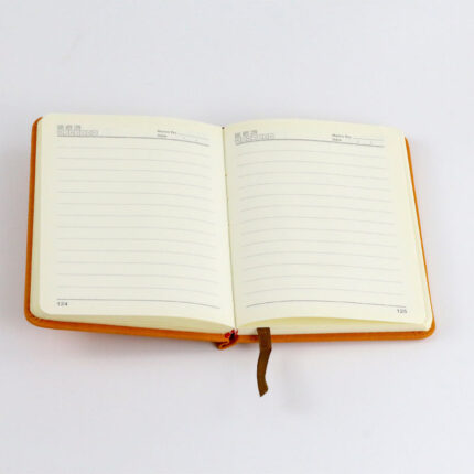 Custom 2023-2024 A5 Mini Academic Gratitude Diary Journal Notebook Planner Dotted Grid Hard Cover Non-Dated PU Leather
