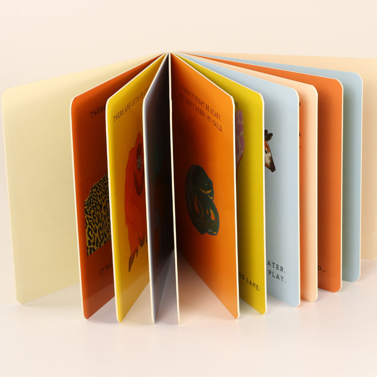 Customized Children's Board Books With Rounded Corners Use Environmentally Friendly Inks to Print School Books